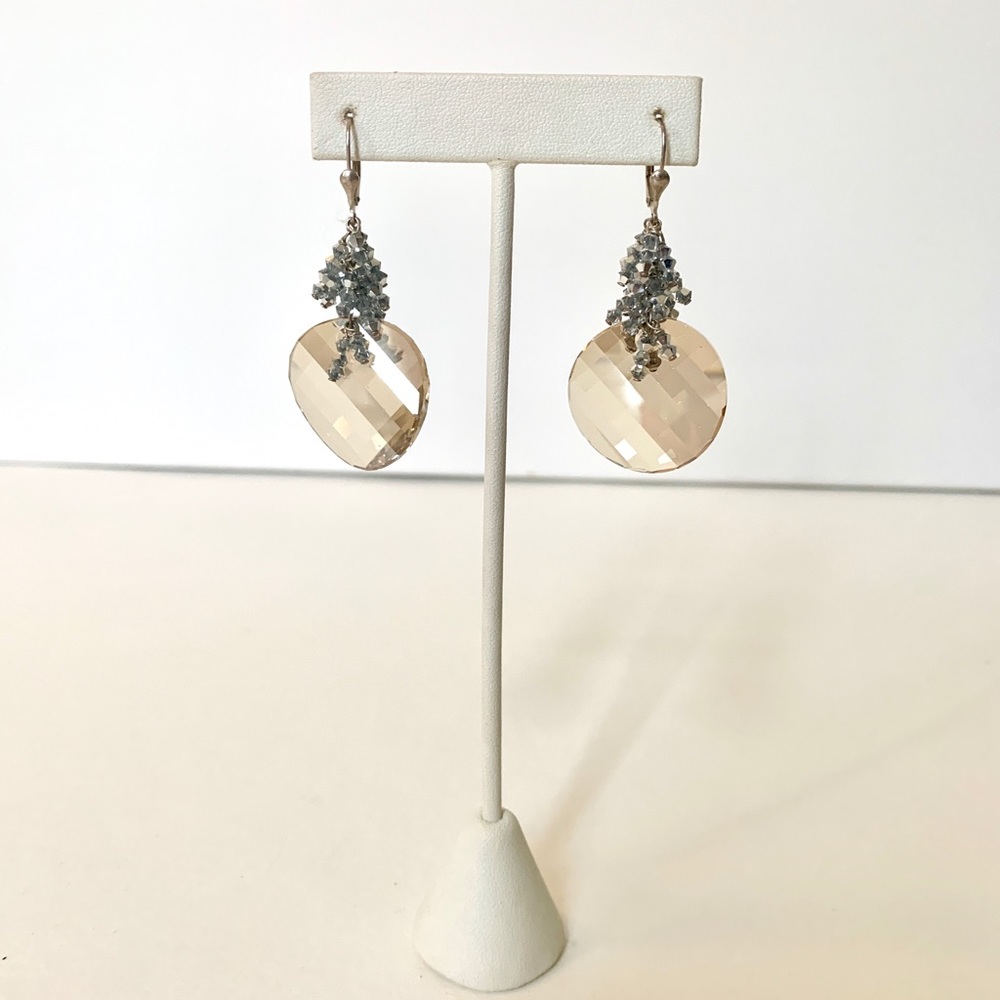 Champagne crystal statement earring